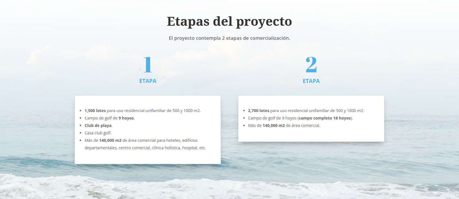 Sección de métricas e indicadores del proyecto
